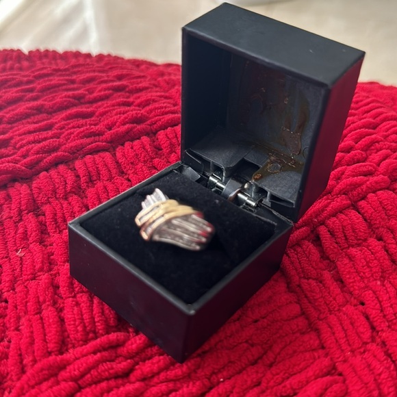 Gold and silver ring ( diamonds ) - Picture 3 of 4